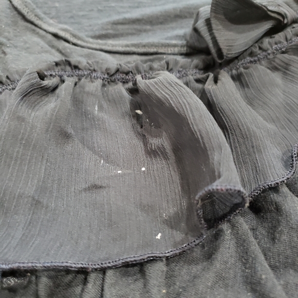 Hollister Ruffle Tank Top Navy Blue Size M - Picture 4 of 8